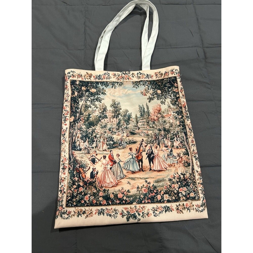 Printed Canvas Tote Bag 13” X 15”